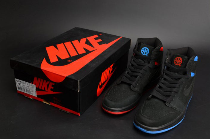 AIR JORDAN 1 RETRO HIGH OG “QUAI 54” BLACK/ITALY BLUE-UNIVERSITY RED MENS