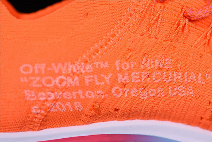 NIKE X OFF-WHITE ZOOM FLY "MERCURIAL FLYKNIT TOTAL ORANGE" MENS