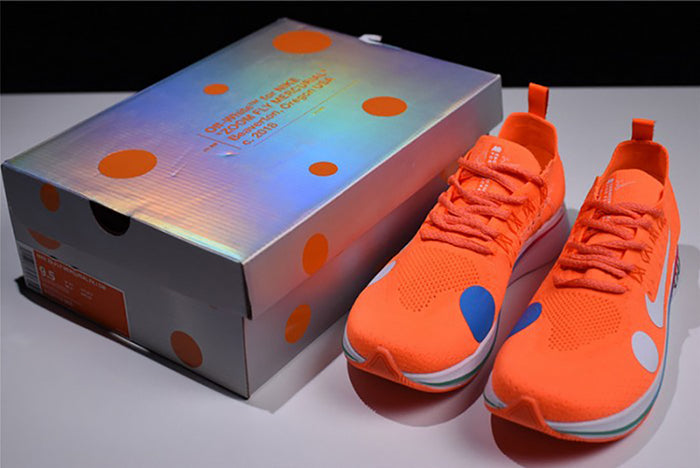 NIKE X OFF-WHITE ZOOM FLY "MERCURIAL FLYKNIT TOTAL ORANGE" MENS