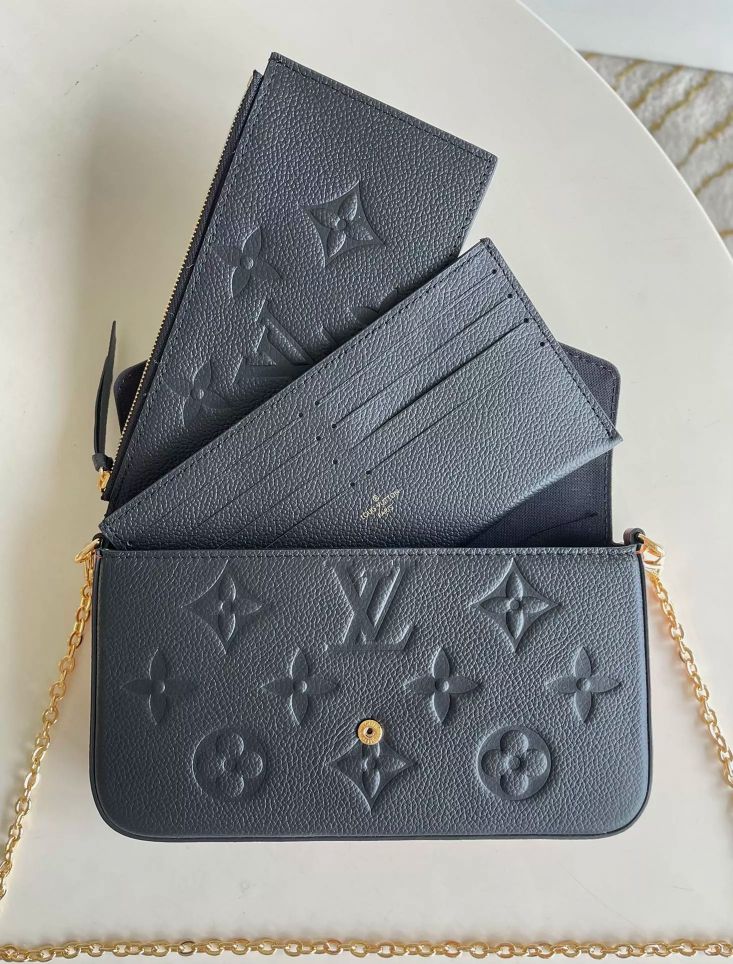 LOUIS VUITTON  21.0 X 12.0 X 3.0CM WILD AT HEART POCHETTE FÉLICIE MONOGRAM EMPREINTE