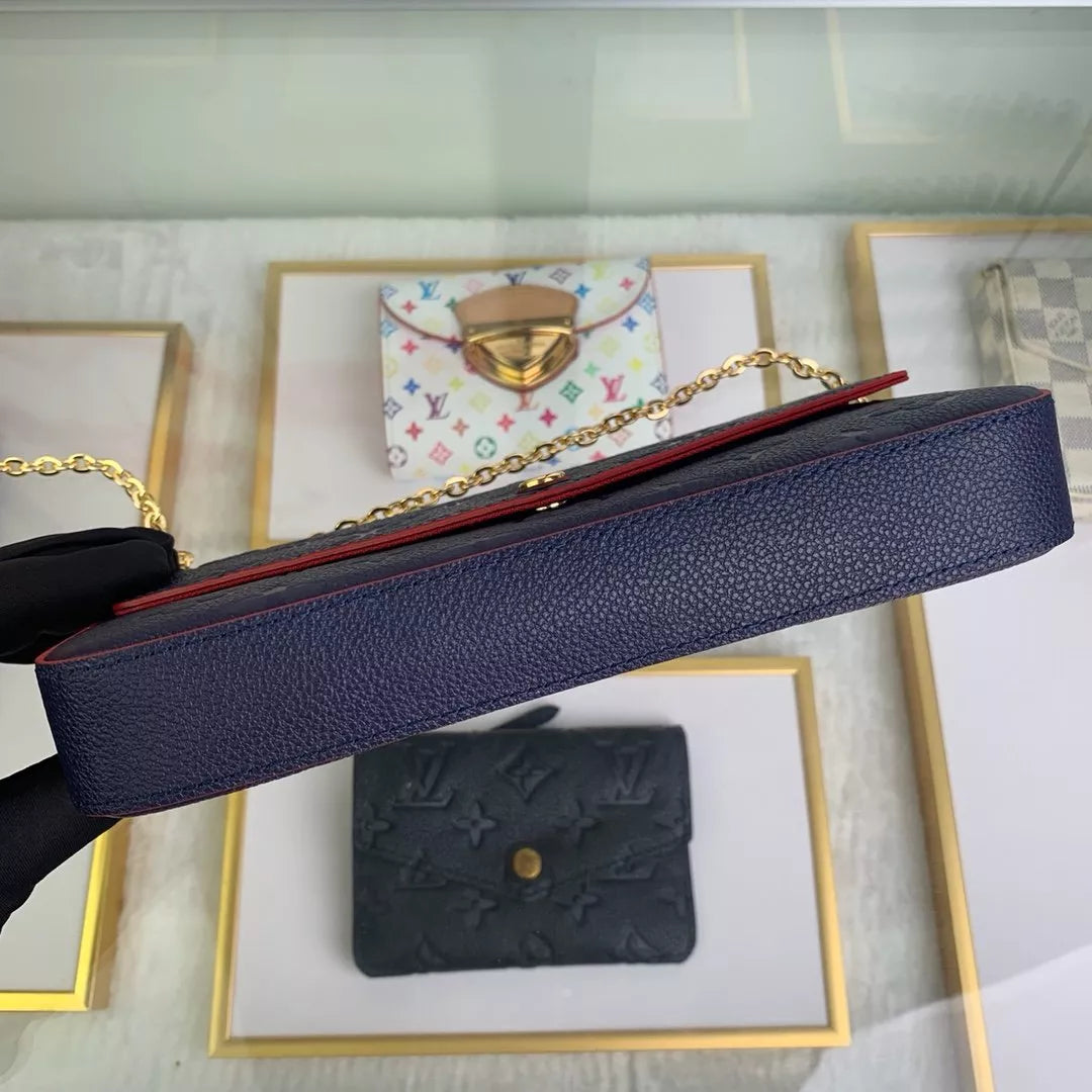 LOUIS VUITTON 21.0X 12.0X 3.0CM MONOGRAM EMPREINTE POCHETTE FÉLICIE