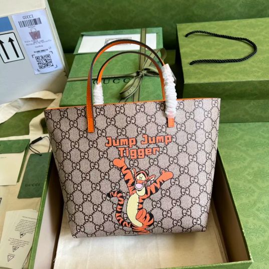 LOUIS VUITTON 21*20*10CM CHILDREN'S BAG PRINTED TIGER / ORANGE