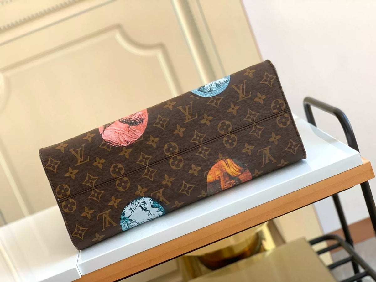 LOUIS VUITTON 35 X 27 X 14CM XFORNASETTI CAPSULE SERIES, ONTHEGO TOTE BAG