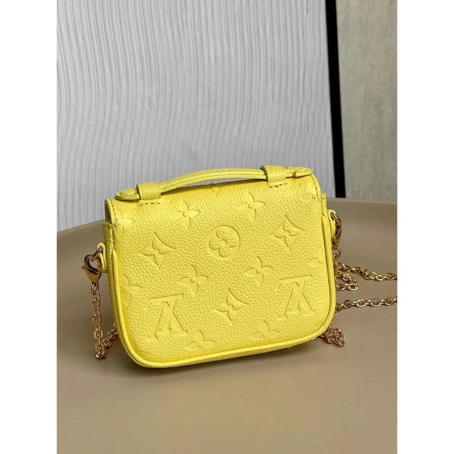 LOUIS VUITTON 14*11*3.5CM MICRO METIS CHAIN BAG, LEATHER