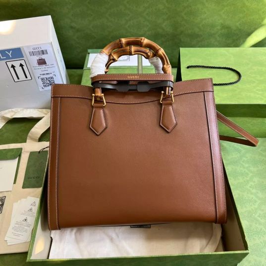 LOUIS VUITTON 35*30*14CM 660195 27*24*11CM DIANA SERIES, BAMBOO TOTE BAG, FULL LEATHER