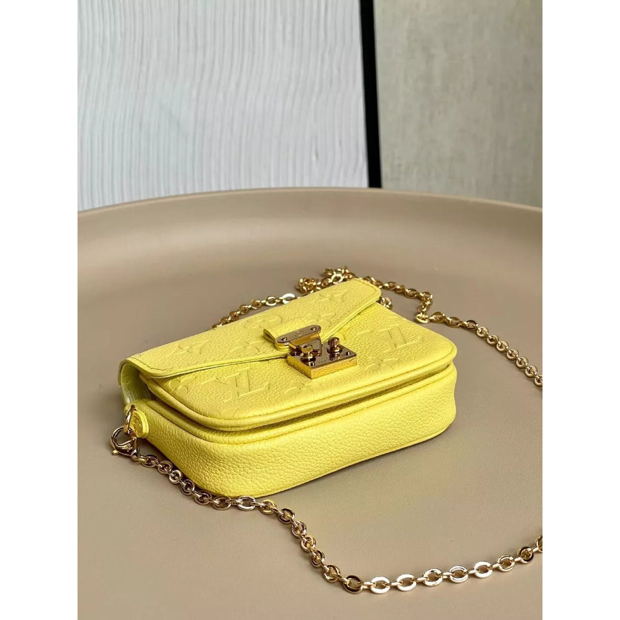 LOUIS VUITTON 14*11*3.5CM MICRO METIS CHAIN BAG, LEATHER