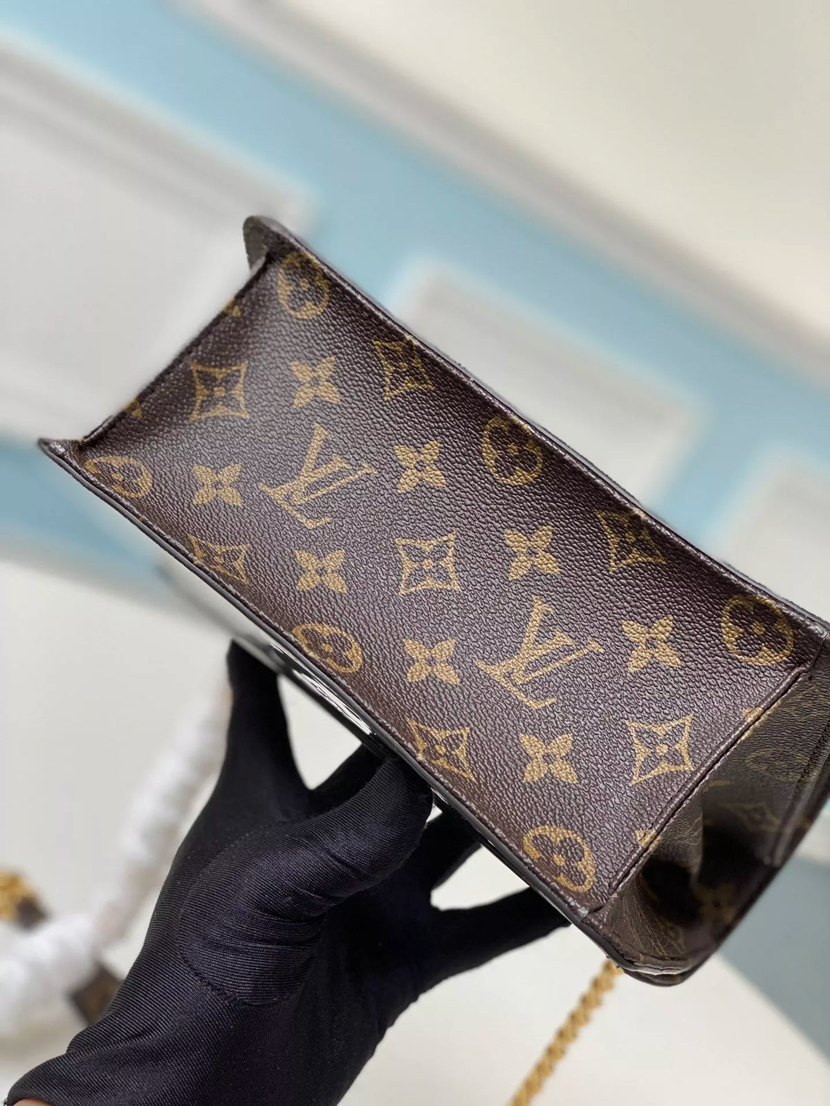 LOUIS VUITTON WYNWOOD CHAIN BAG，MONOGRAM VERNIS LEATHER + MONOGRAM CANVAS