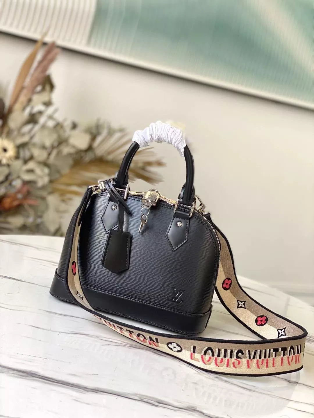 LOUIS VUITTON 23.5 X 17.5 X 11.5CM ALMA BB HANDBAG, EPI LEATHER