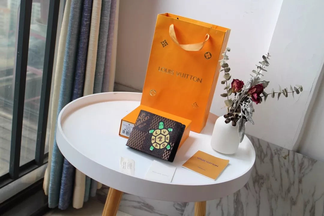 LOUIS VUITTON 11.5 x 9.0 x 1.5 CM VIRGIL ABLOH BAG GIANT DAMIER EBENE WALLET
