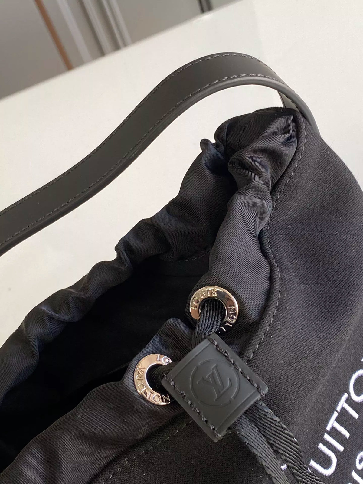 LOUIS VUITTON 20CM CLOTH HANDBAG, CANVAS + FABRIC + NATURAL COW LEATHER