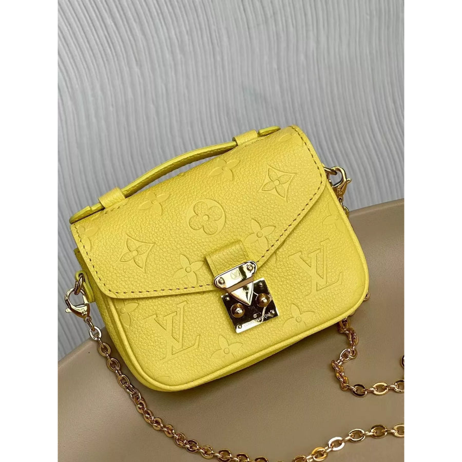 LOUIS VUITTON 14*11*3.5CM MICRO METIS CHAIN BAG, LEATHER