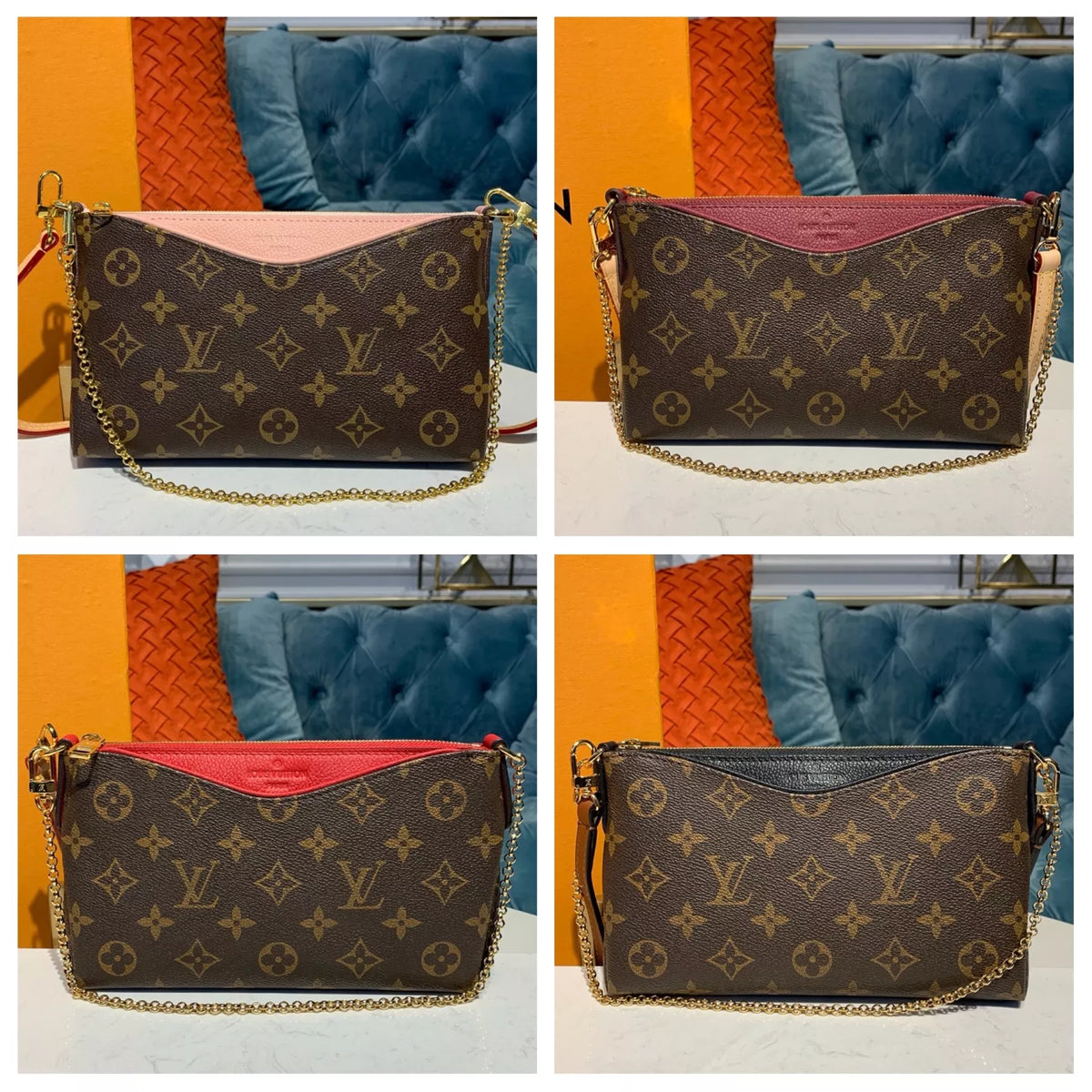 LOUIS VUITTON 23.0 X 13.0 X 5.0 CM PALLS CLUTH MONOGRAM