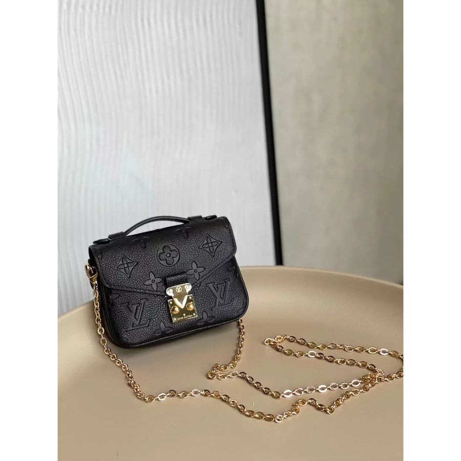 LOUIS VUITTON 14*11*3.5CM MICRO METIS CHAIN BAG, LEATHER
