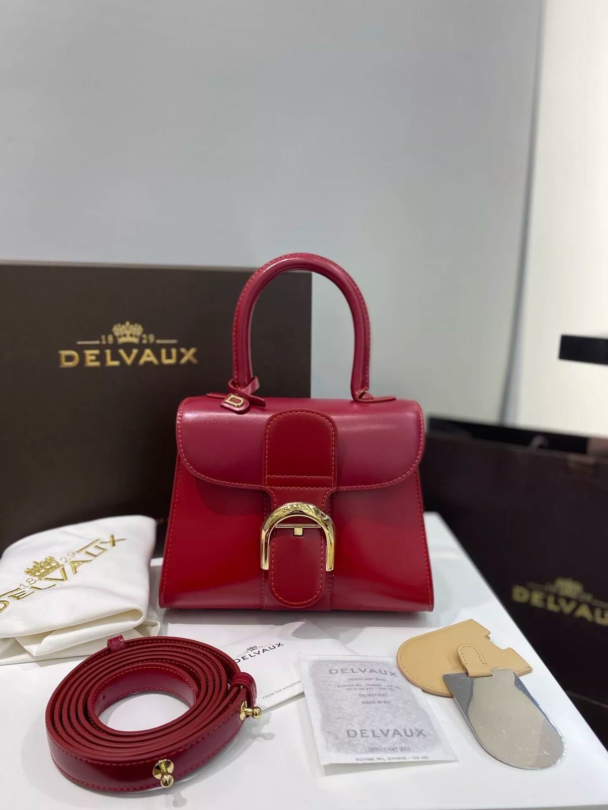 LOUIS VUITTON 20CM/28CM Delvaux Brillant Togo Bag