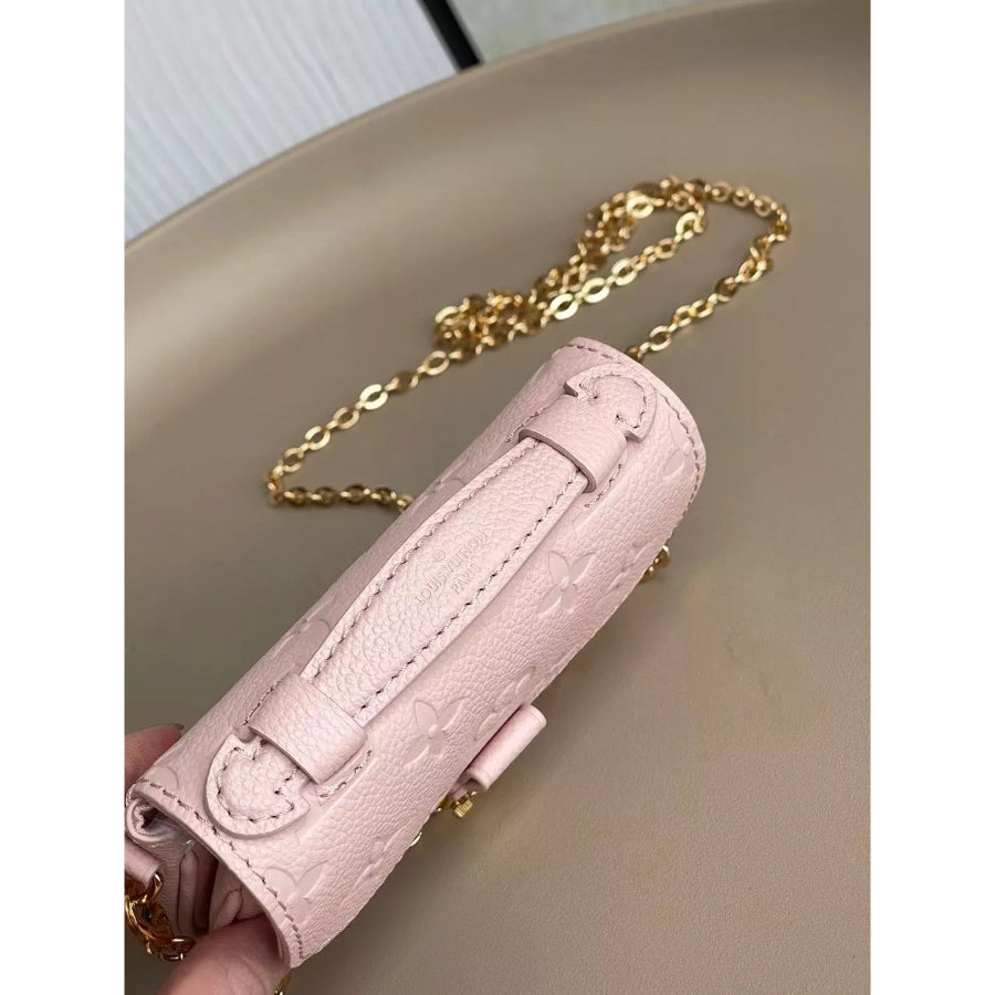 LOUIS VUITTON 14*11*3.5CM MICRO METIS CHAIN BAG, LEATHER