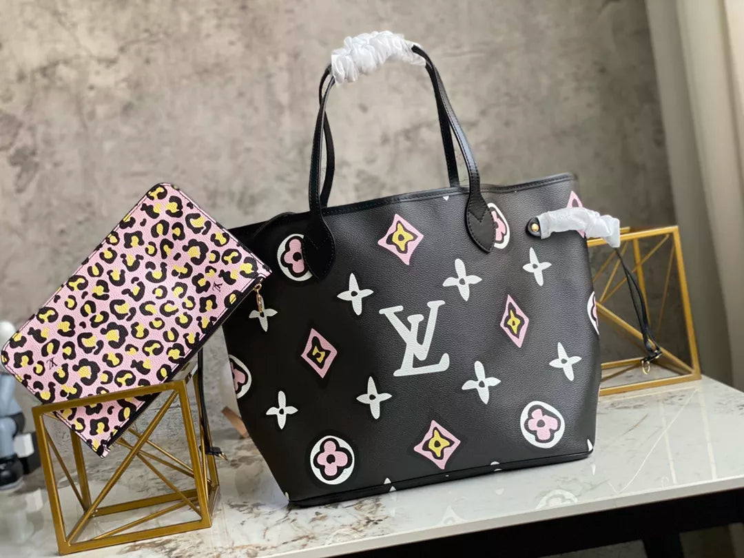 LOUIS VUITTON NEVERFULL WILD AT HEART MONOGRAM 2COLORS