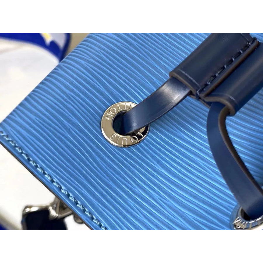 LOUIS VUITTON 20*20*13CM NEONOE BB BUCKET BAG, EMBROIDERED JACQUARD SHOULDER STRAP