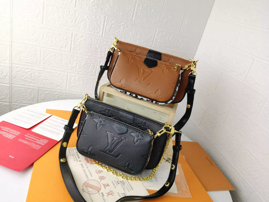LOUIS VUITTON MULTI POCHETTE ACCESSOIRES WILD AT HEART MONOGRAM EMPREINTE
