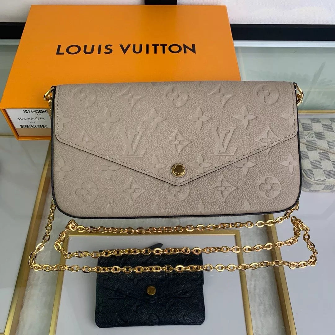 LOUIS VUITTON 21.0X 12.0X 3.0CM MONOGRAM EMPREINTE POCHETTE FÉLICIE