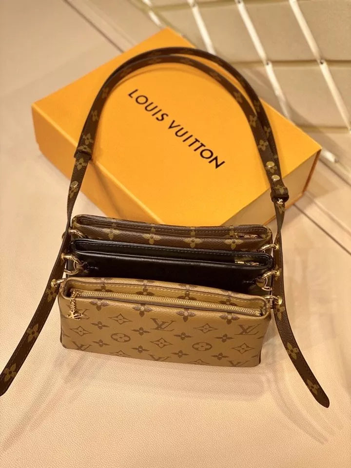 LOUIS VUITTON 22.0 X 17.0 X 6.0 CM POCHETTE DOUBLE BAG