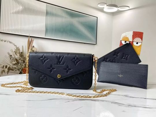 LOUIS VUITTON  21.0 X 12.0 X 3.0CM WILD AT HEART POCHETTE FÉLICIE MONOGRAM EMPREINTE