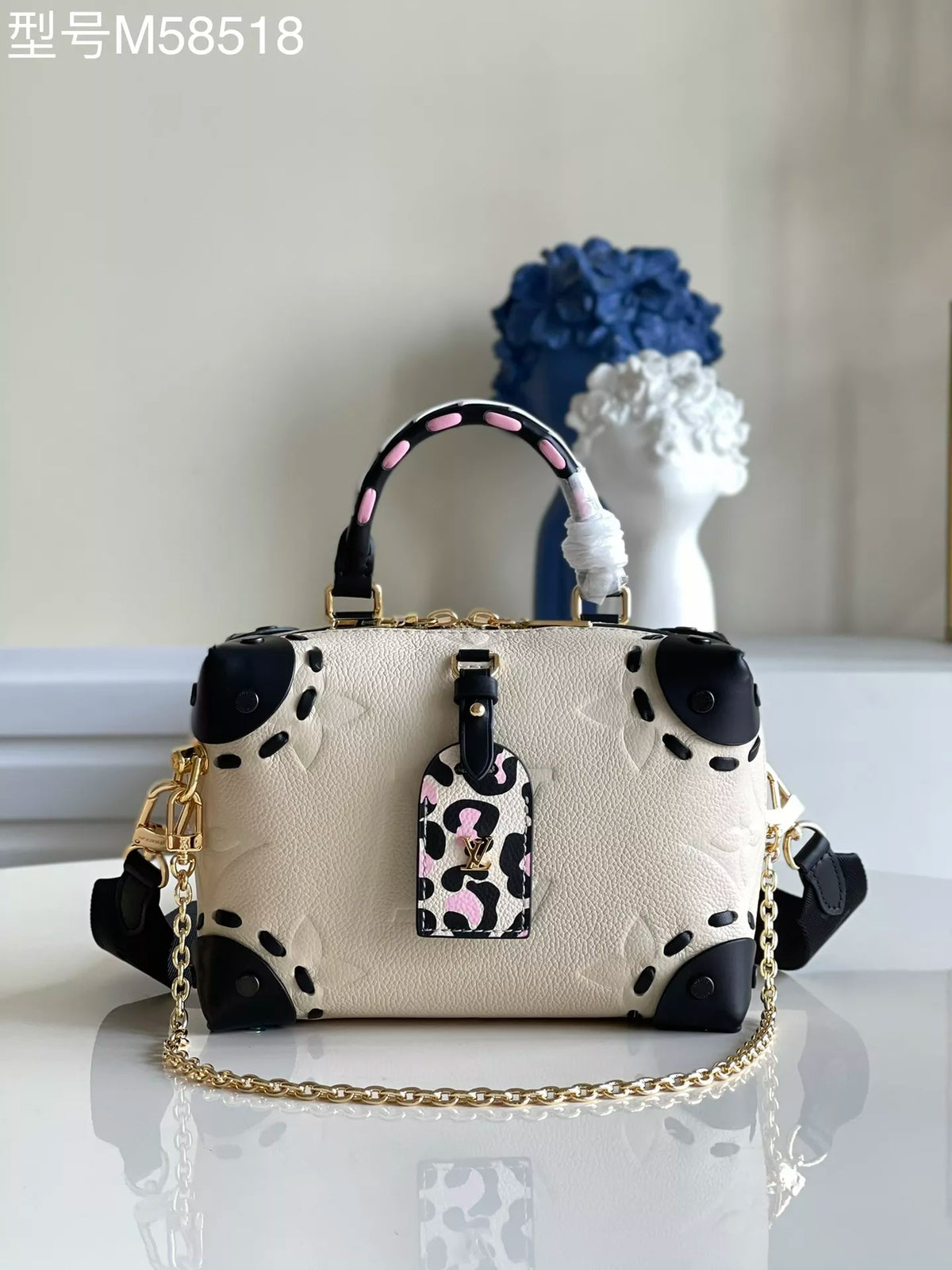 LOUIS VUITTON LEATHER PETITE MALLE SOUPLEMONOGR