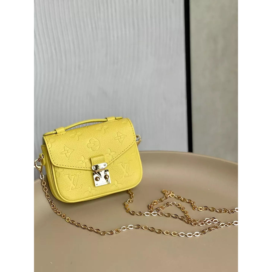 LOUIS VUITTON 14*11*3.5CM MICRO METIS CHAIN BAG, LEATHER