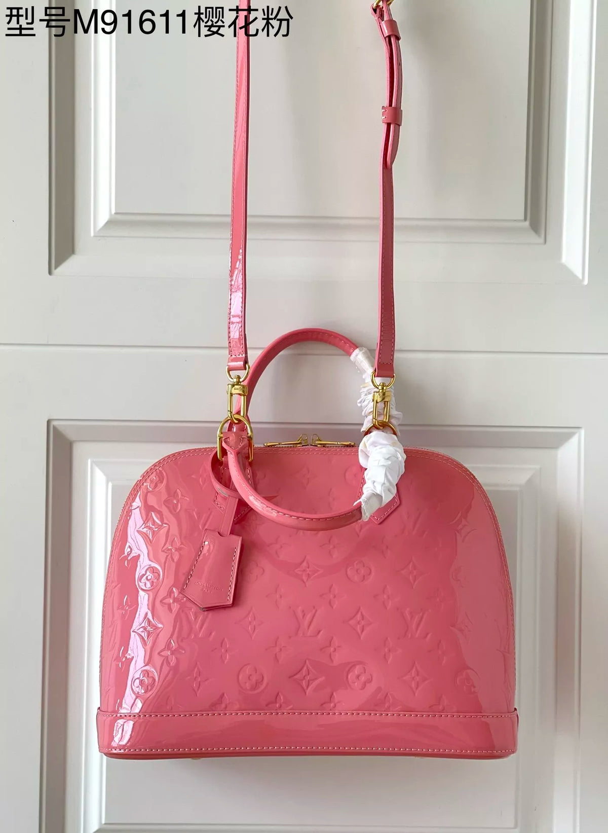 LOUIS VUITTON 32 X 24 X 15CM ALMA BB MONOGRAM VERNIS 7COLORS
