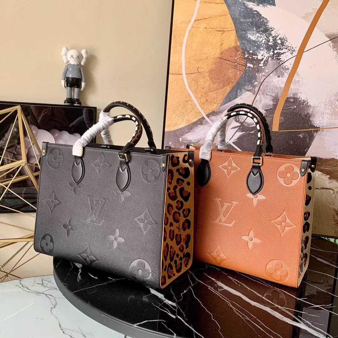 LOUIS VUITTON MM ONTHEGO WILD AT HEART MONOGRAM EMPREINTE 35X27X14CM 2COLORS