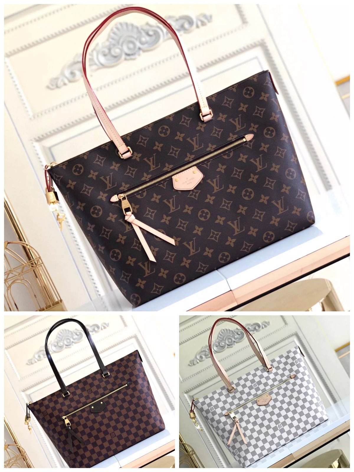 LOUIS VUITTON 42*27*17CM IENA MM HANDBAG