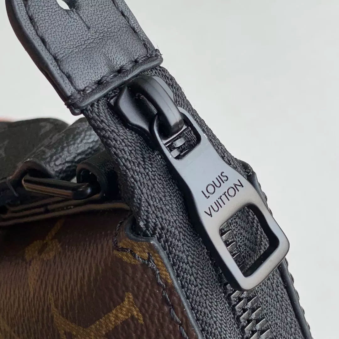 LOUIS VUITTON 16.5 X 24.0 X 10.0CM CRUISER POSTMAN BAG, MONOGRAM + MONOGRAM ECLIPSE CANVAS