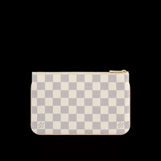 LOUIS VUITTON 7.9 X 4.9 X 1.2 INCH DOUBLE ZIP POCHETTE LV HAND BAGS