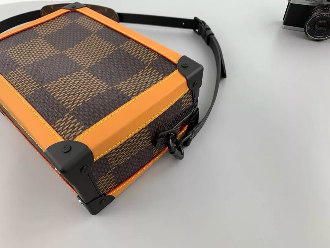 LOUIS VUITTON 25*18*10CM CHECKERED SOFT TRUNK CO BRANDED BOX BAG