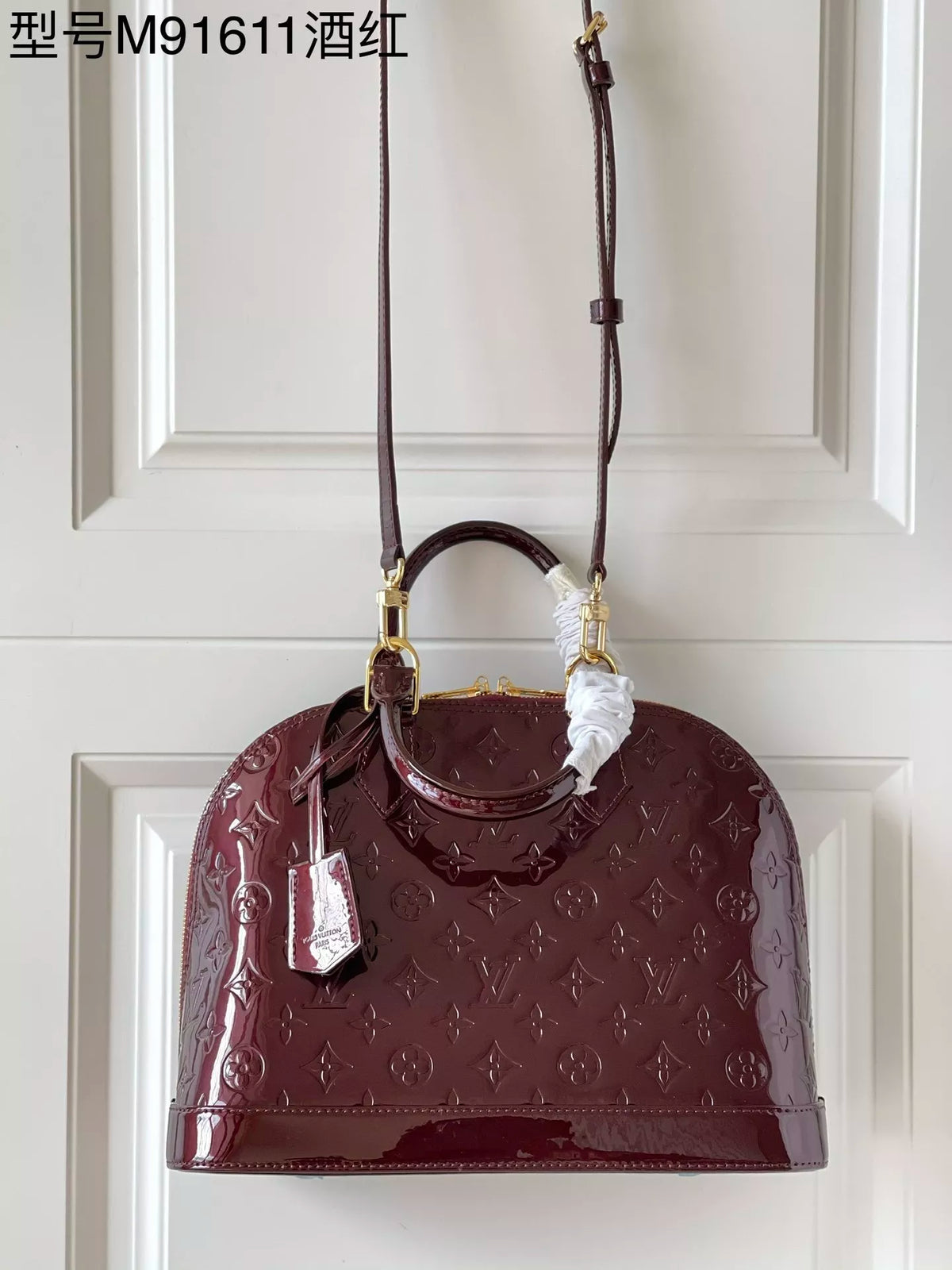 LOUIS VUITTON 32 X 24 X 15CM ALMA BB MONOGRAM VERNIS 7COLORS