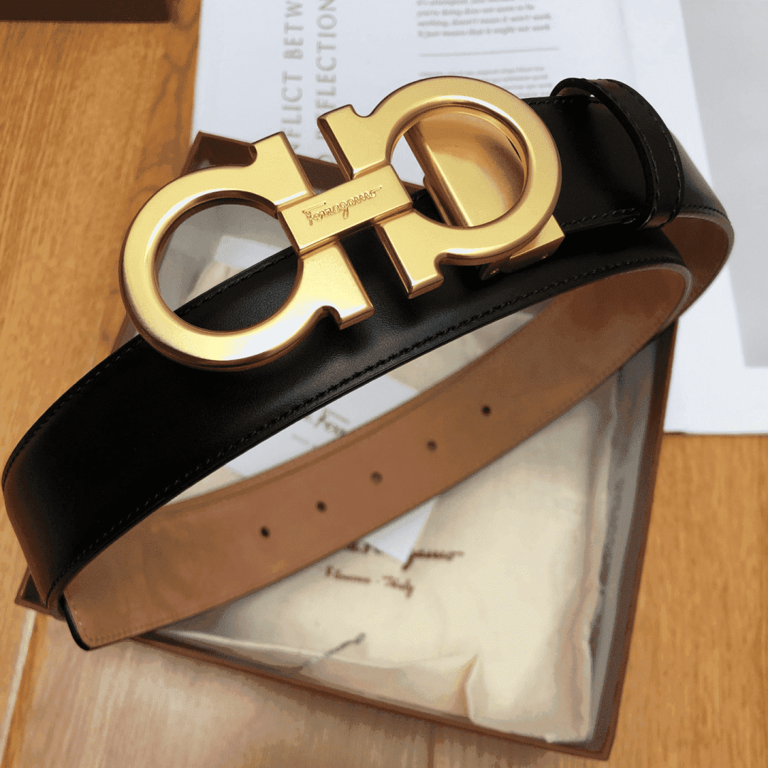 SALVATORE FERRAGAMO DOUBLE GANCIO BELT