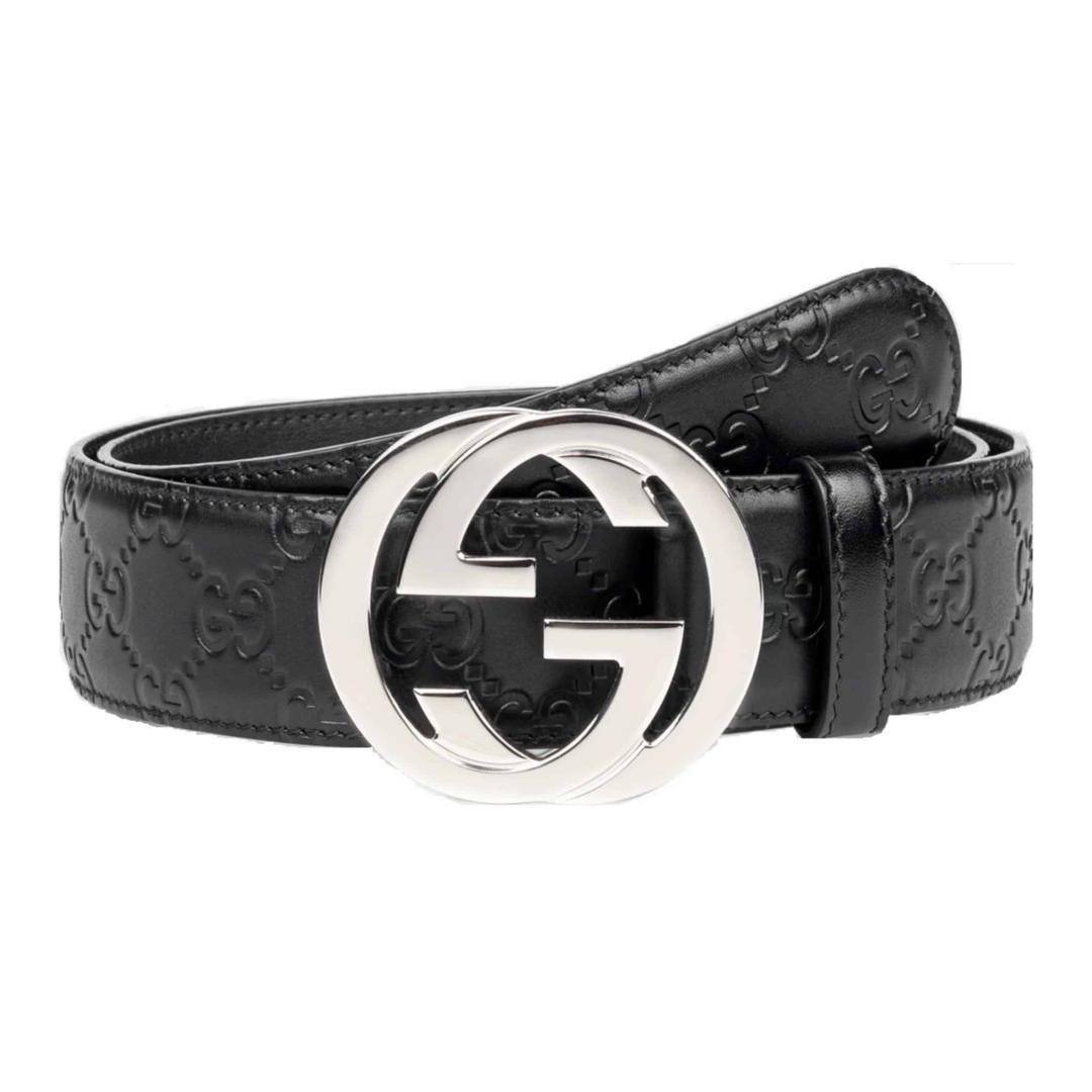 GUCCI INTERLOCKING-G LEATHER BELT