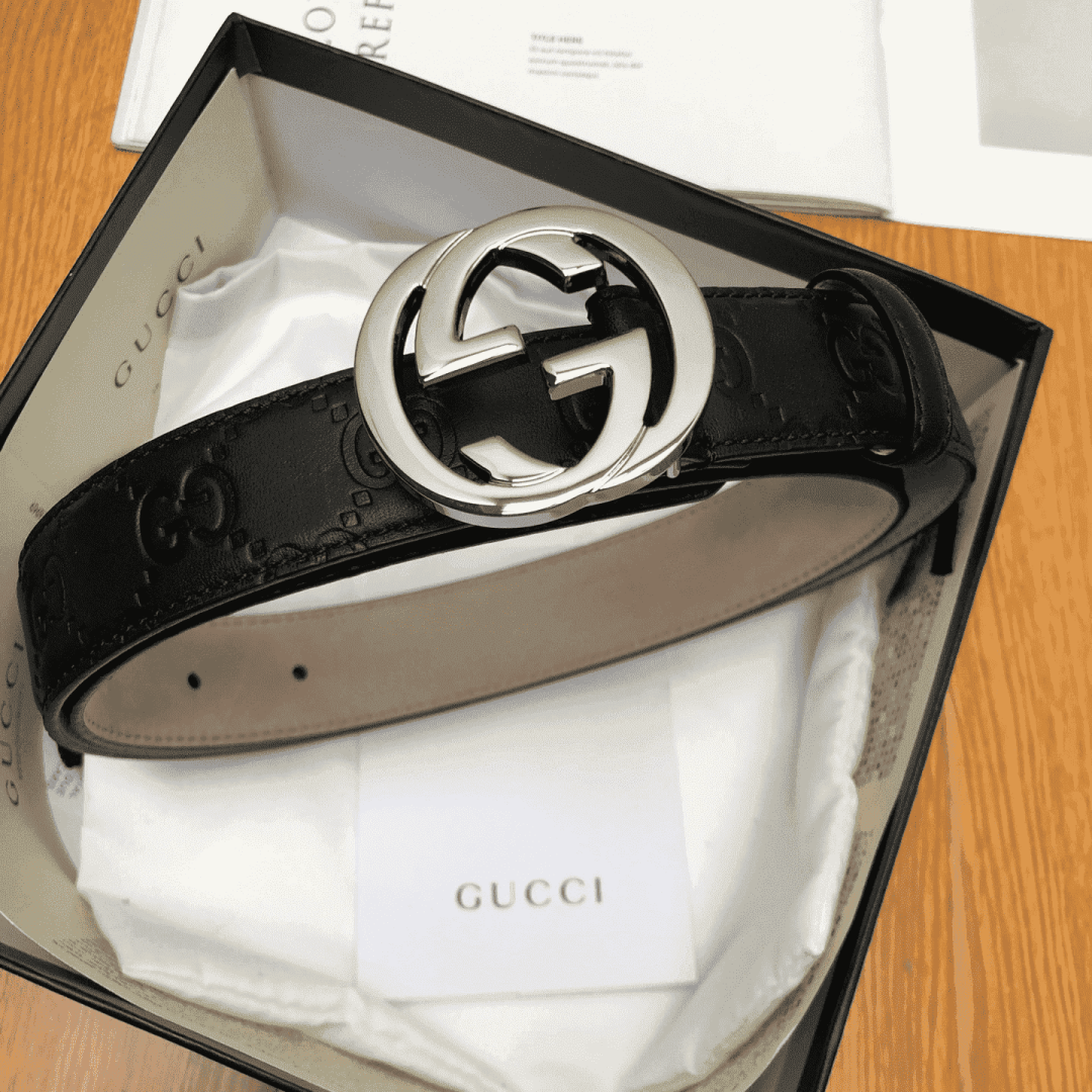 GUCCI INTERLOCKING-G LEATHER BELT