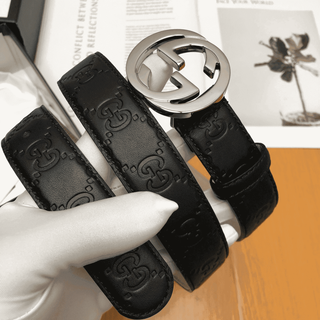 GUCCI INTERLOCKING-G LEATHER BELT