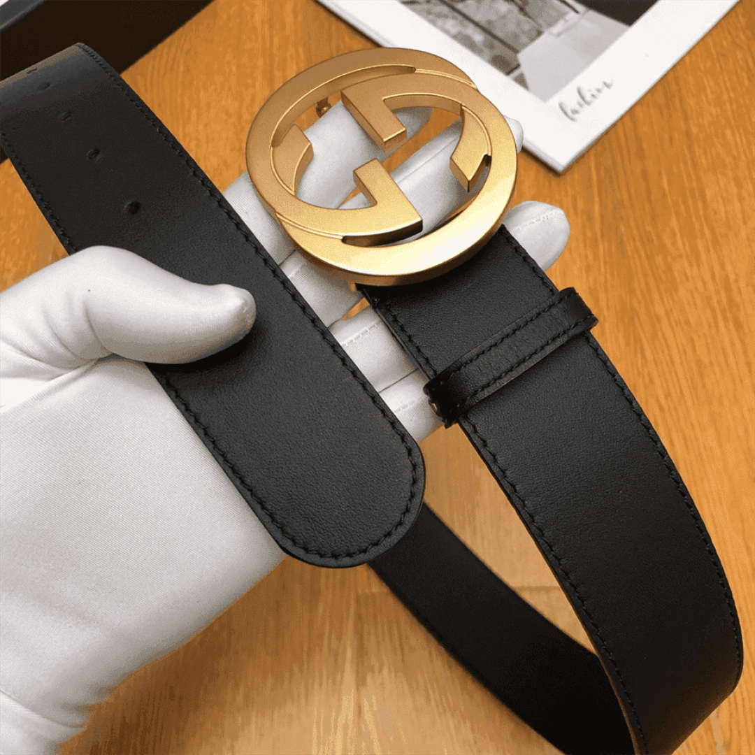 GUCCI INTERLOCKING-G LEATHER BELT