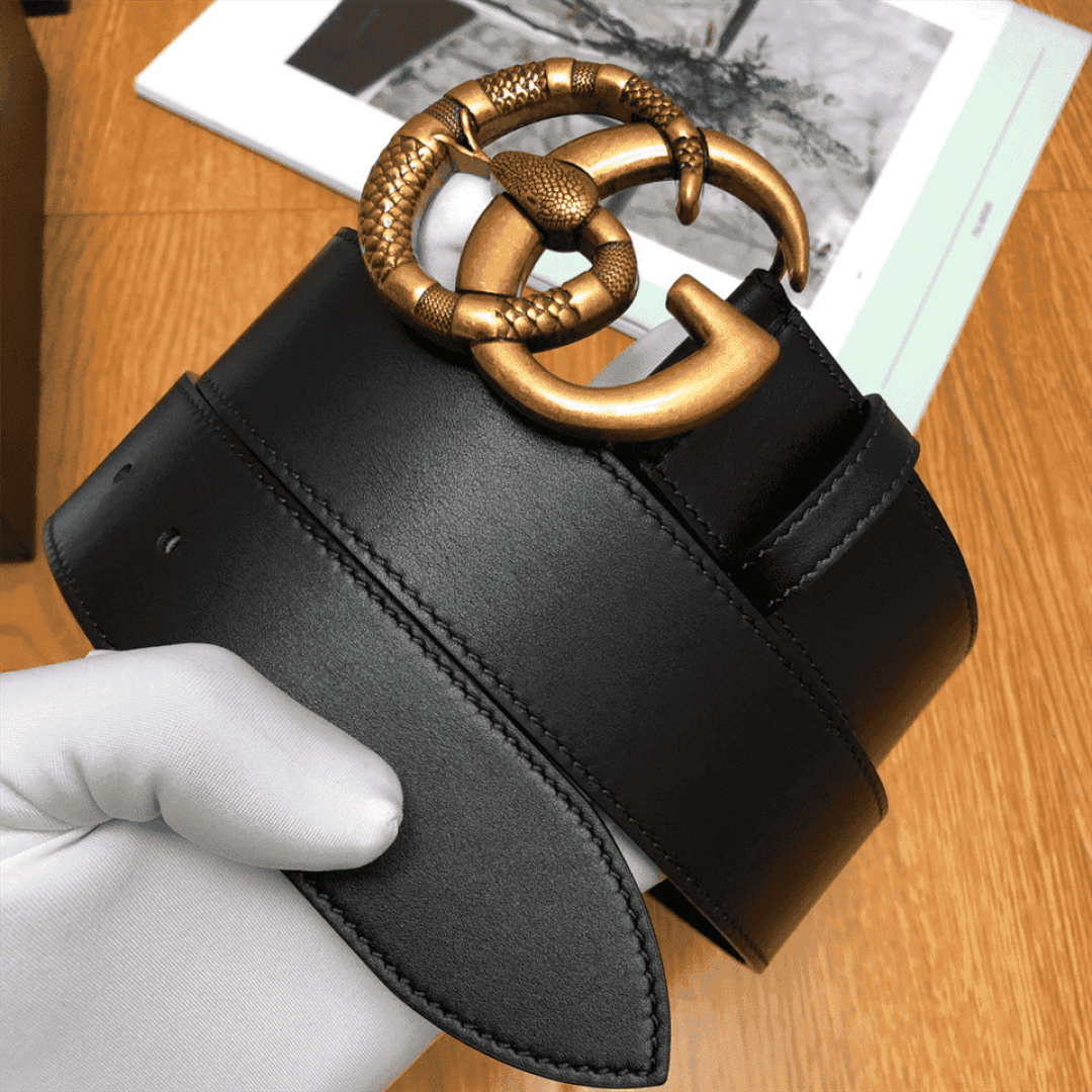 GUCCI DOUBLE G SNAKE BUCKLE BELT