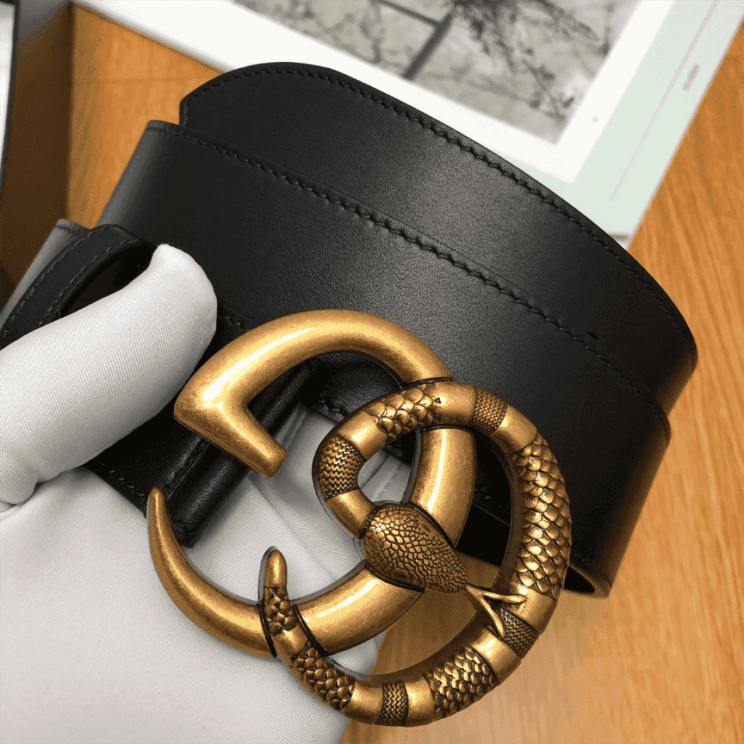 GUCCI DOUBLE G SNAKE BUCKLE BELT