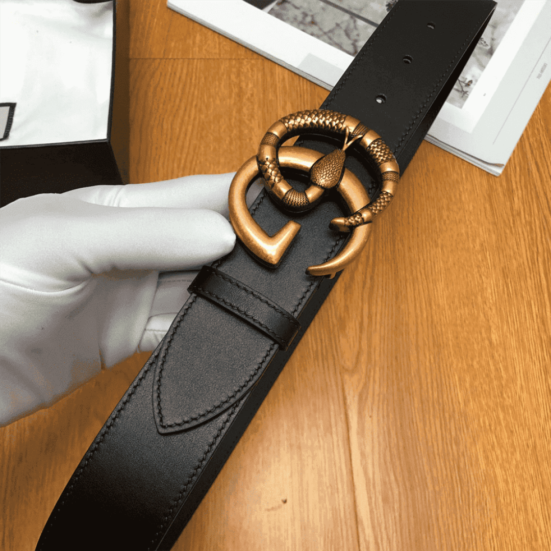 GUCCI DOUBLE G SNAKE BUCKLE BELT