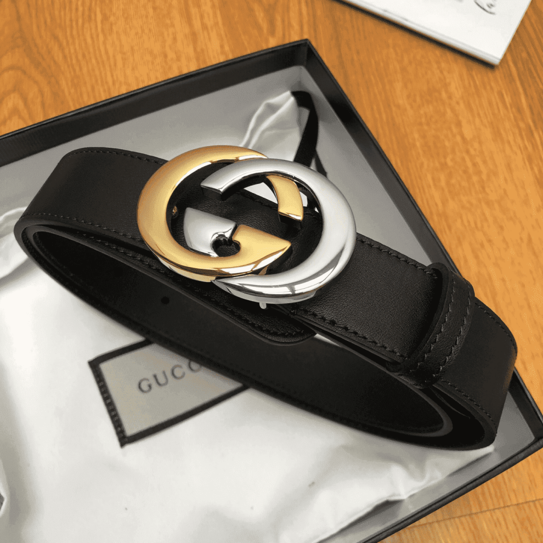 GUCCI GG LEATHER LOGO BELT