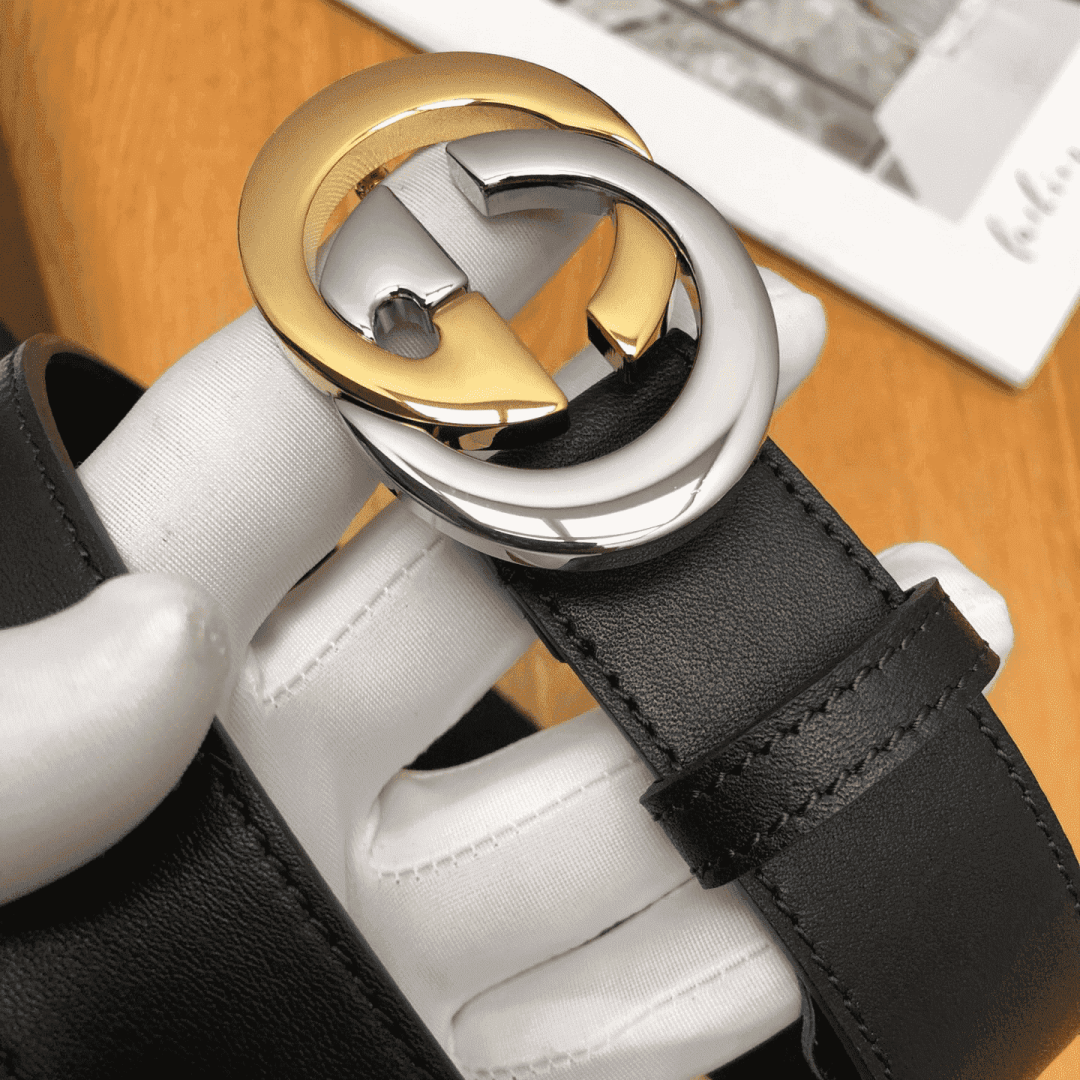 GUCCI GG LEATHER LOGO BELT