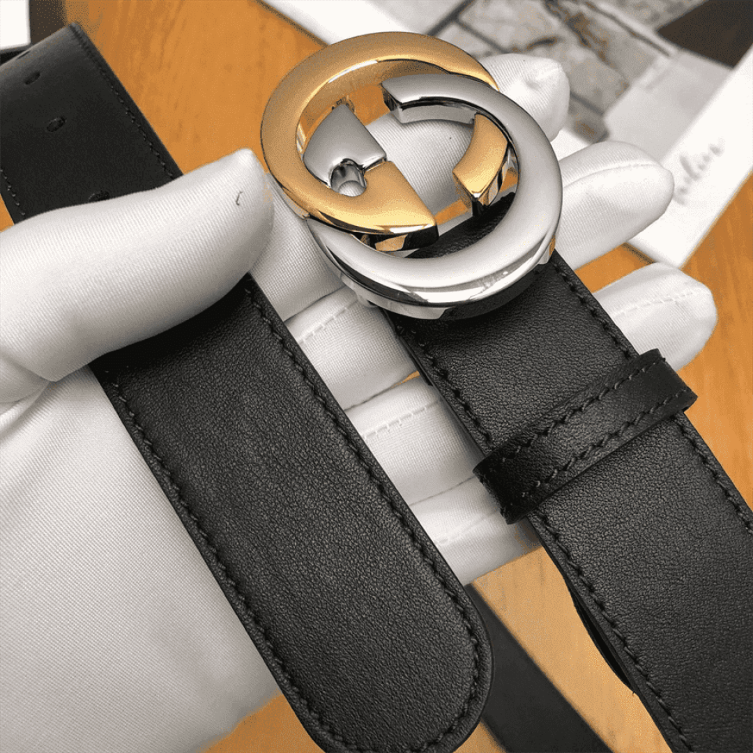 GUCCI GG LEATHER LOGO BELT