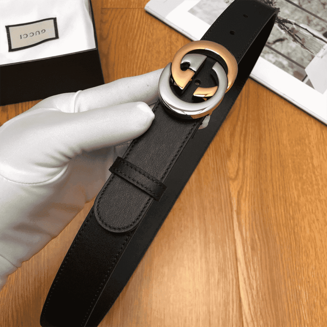 GUCCI GG LEATHER LOGO BELT