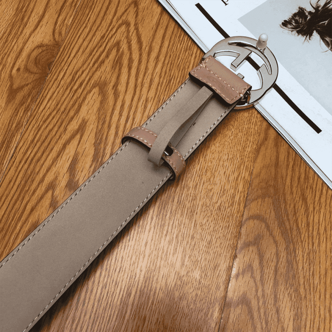 GUCCI INTERLOCKING G-BUCKLE LEATHER BELT