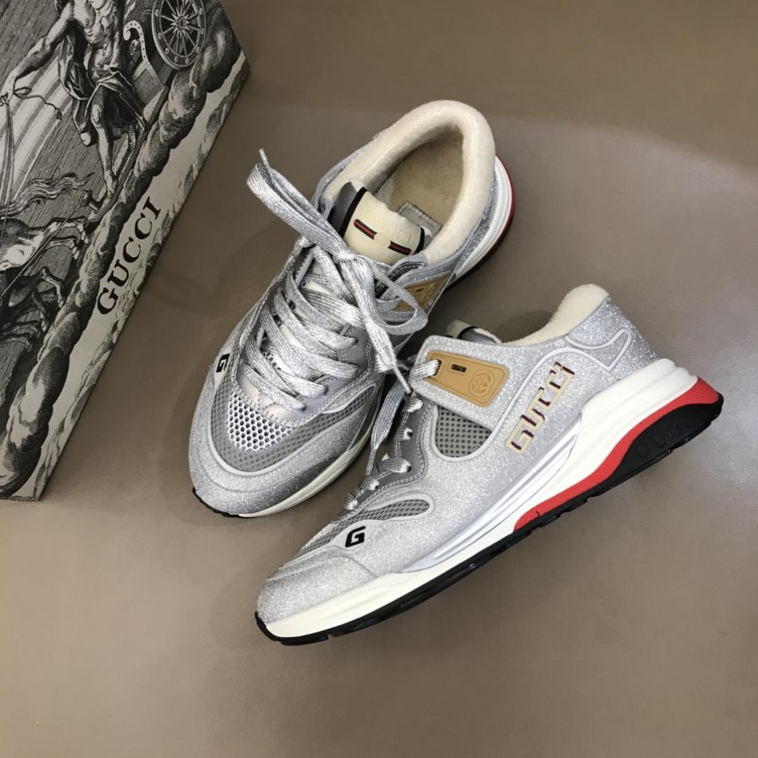 GUCCI ULTRAPACE LEATHER SNEAKERS