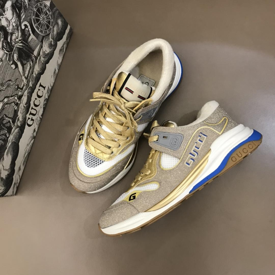 GUCCI ULTRAPACE LEATHER SNEAKERS