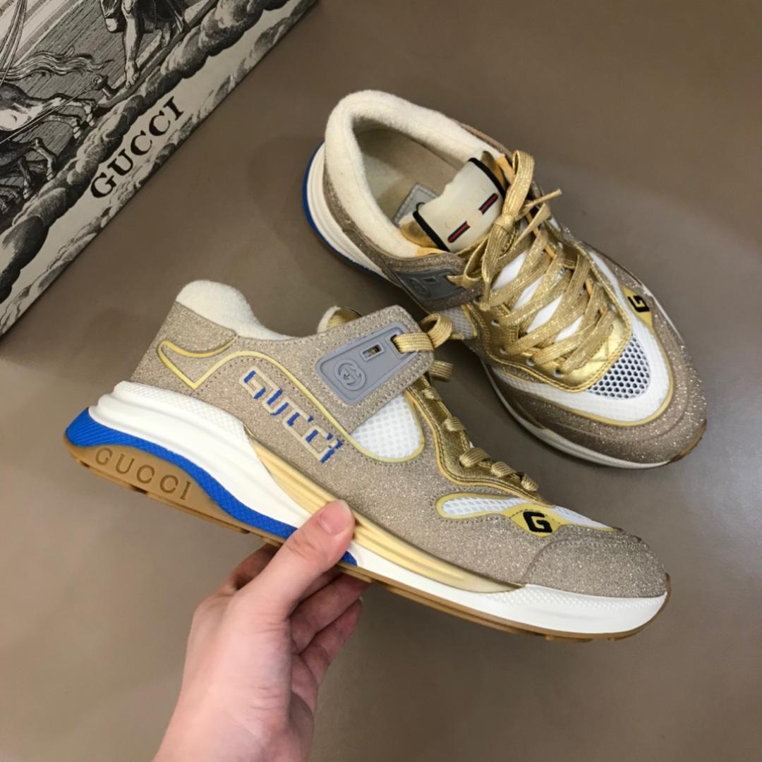 GUCCI ULTRAPACE LEATHER SNEAKERS